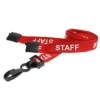 lanyards badge holders staff plastic clip red
