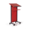 podium mobile lectern red