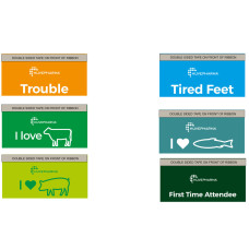 Event Title Badge Ribbon Examples – Custom Wording Available Event Title Badge Ribbon Examples – Custom Wording Available