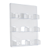  6 Pocket Holder Wall Mounted Ribbon & Business Card Display 