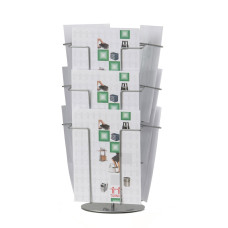 9x A4 Pocket Desktop Revolving Brochure Display 9x A4 Pocket Desktop Revolving Brochure Display