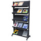  Adjustable 5-Shelf Literature Display Unit – Mobile & Modern
