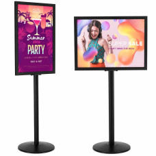 Freestanding Black Double‑Sided Poster Display Stand | A2 & A1