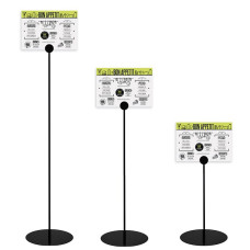 Frameless Black Poster & Sign Holder Stand | Adjustable Heights