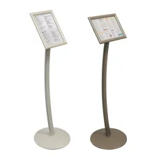 Premium Curved A4 Signage Stand – Sleek, Adjustable & Built to Impress