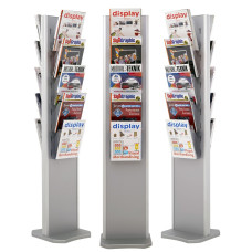 Totem 10 Pocket Floor Standing Magazine Holder – Sleek, Tall & Event-Ready Totem 10 Pocket Floor Standing Magazine Holder – Sleek, Tall & Event-Ready