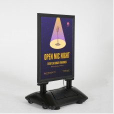 Illuminated Double-Sided LED Pavement Sign – A1 Poster Display Illuminated Double-Sided LED Pavement Sign – A1 Poster Display