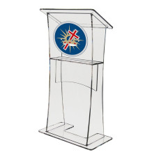 Academy Clear Curved Acrylic Lectern Academy Clear Curved Acrylic Lectern