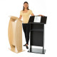 Modern Curved Lectern Beech or Maple Wood Effect