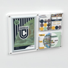 Dibond Backed Wall Mounted Information Board – Multi‑Configuration Poster & Brochure Display