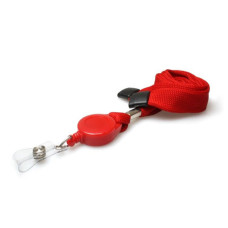 Plain Lanyards Built-In Card Reel Plain Lanyards Built-In Card Reel