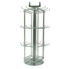 K10 Rotary Countertop Display Stand – 36‑Hook Four‑Sided Organizer K10 Rotary Countertop Display Stand – 36‑Hook Four‑Sided Organizer
