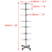 70-Hook Lanyard Carousel Display Stand
