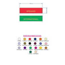 Woven Edge Conference Badge Ribbons – Straight Edge, Limited Colours