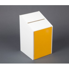 Secure White Acrylic Ballot Box – Lockable Design for Desk or Wall Display Secure White Acrylic Ballot Box – Lockable Design for Desk or Wall Display