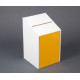 Secure White Acrylic Ballot Box – Lockable Design for Desk or Wall Display