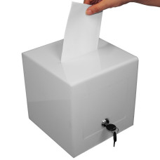Lockable Ballot Box in Opaque Acrylic — Compact, Confidential & Stylish Lockable Ballot Box in Opaque Acrylic — Compact, Confidential & Stylish