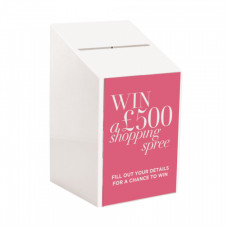 Acrylic Suggestion Ballot Box with A4 Display Holder & Optional Side Pockets | Secure, Stylish & Customisable Acrylic Suggestion Ballot Box with A4 Display Holder & Optional Side Pockets | Secure, Stylish & Customisable