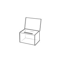 Desktop Clear Acrylic Suggestion Box with Postcard-Sized Sign Holder Desktop Clear Acrylic Suggestion Box with Postcard-Sized Sign Holder