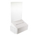 White Acrylic Suggestion Box with Poster Header & Side Pocket — Versatile, Professional & Display-Ready White Acrylic Suggestion Box with Poster Header & Side Pocket — Versatile, Professional & Display-Ready