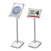 A4 or A3 Floor Standing Frame – Silver Anodised Aluminium