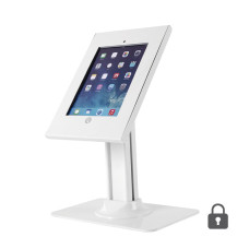 Lockable Tabletop iPad Holder – Sleek, Secure & Public-Space Ready Lockable Tabletop iPad Holder – Sleek, Secure & Public-Space Ready
