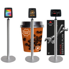 Floor-Standing iPad Holder – Sleek Design with Graphic Display Capability