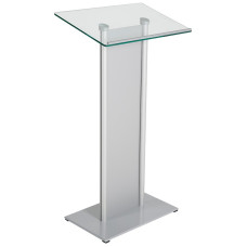 Tempered Glass & Steel Lectern – Contemporary Sophistication for Modern Spaces