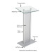 Tempered Glass & Steel Lectern – Contemporary Sophistication for Modern Spaces