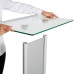 Tempered Glass & Steel Lectern – Contemporary Sophistication for Modern Spaces