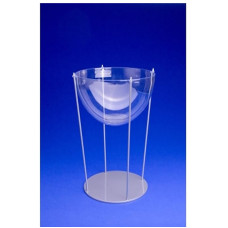 Clear Acrylic Hemispherical Bowl with Metal Stand – 300mm Diameter | Sleek Tabletop Display for Events & Engagement