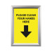 Snap Frame Poster Clean Your Hands