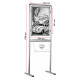 A1 Poster Holder with Literature Shelf – Freestanding Display Stand