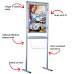 A1 Poster Holder with Literature Shelf – Freestanding Display Stand