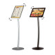 Curved Floor Standing Poster Board – A4 & A3 Snap Frame Display Stand