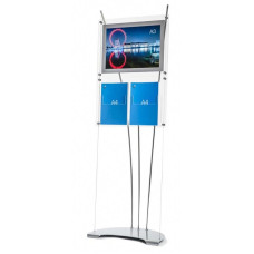 A3 Landscape Poster Display Stand – Floating Frame with Optional Brochure Holders