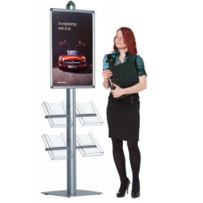 A2 Poster Display Stand with Brochure Holders – Sleek, Stable & Easy to Update