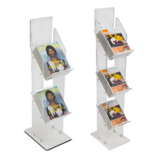 Tiered Magazine Stand – Clear Acrylic Display for A4 Literature Tiered Magazine Stand – Clear Acrylic Display for A4 Literature