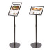 Adjustable Black Floor Standing Snap Frame – A4 & A3 Poster Display Stand