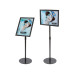 Adjustable Black Floor Standing Snap Frame – A4 & A3 Poster Display Stand
