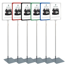 Indoor Showcard Stand – Floorstanding, Colourful & Adjustable Indoor Showcard Stand – Floorstanding, Colourful & Adjustable