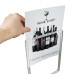 Indoor Showcard Stand – Floorstanding, Colourful & Adjustable
