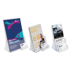 Clear Styrene Brochure & Business Card Holder