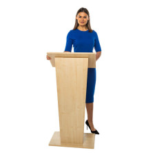 Modern Elegance in Black Ash or Maple – UK-Made Veneer Lectern