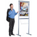 A1 Poster Holder with Literature Shelf – Freestanding Display Stand