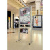 A1 Poster Holder with Literature Shelf – Freestanding Display Stand