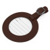 Circular Luggage Tag – Soft-Touch Vegan PU with Custom Branding