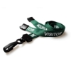 lanyard badge holder visitor plastic clip green