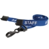 lanyards badge holders staff plastic clip blue