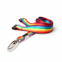 rainbow lanyard metal clip